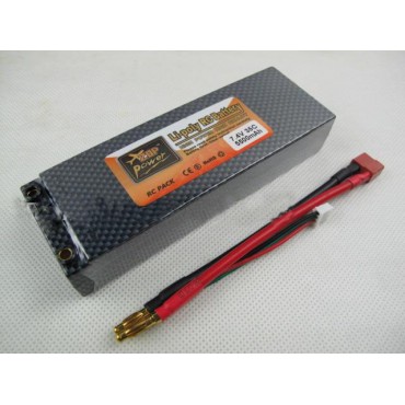 BATERIA DE LIPO 2S 7.4V 5500MAH 30 / 40C HARD CASE ZOP POWER ZP2S550030C